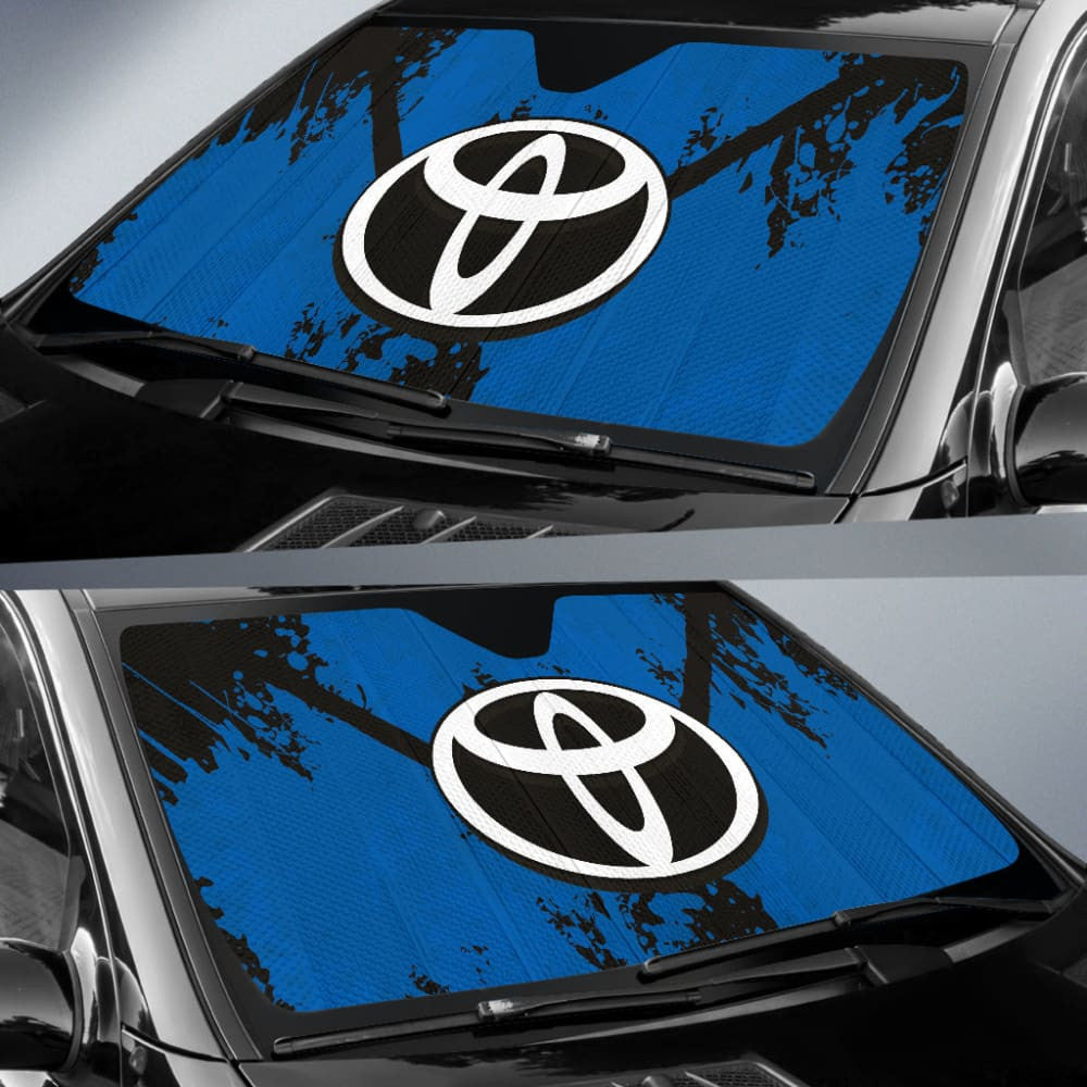 Blue And Black Toyota Amazing Style Car Auto Sun Shades Custom