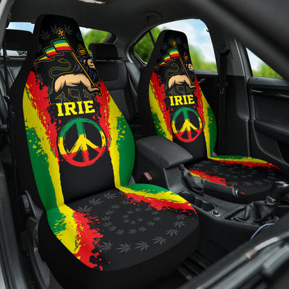 Lion Irie Rastafari Car Seat Covers Jah Bless