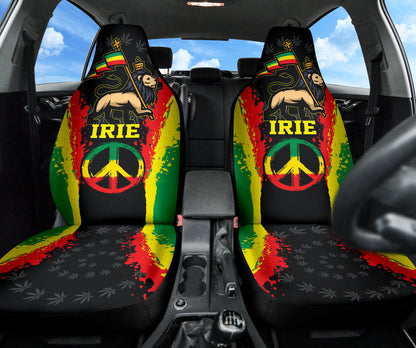 Lion Irie Rastafari Car Seat Covers Jah Bless