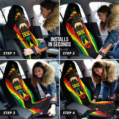 Lion Irie Rastafari Car Seat Covers Jah Bless