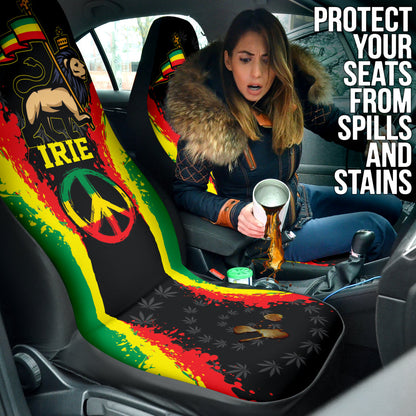 Lion Irie Rastafari Car Seat Covers Jah Bless
