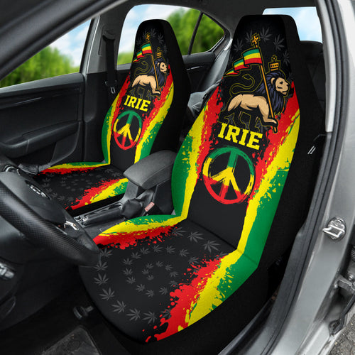 Lion Irie Rastafari Car Seat Covers Jah Bless