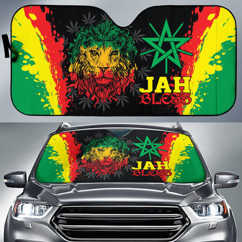 Rastafari Lion Jah Bless Car Auto Sun Shades