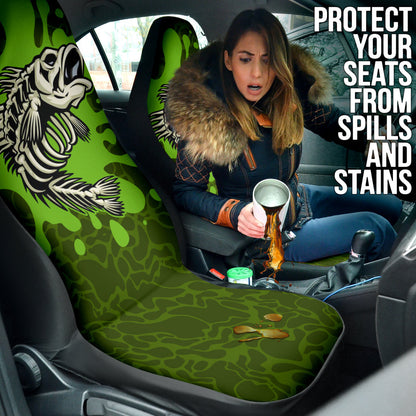 Fish Bone Poison Fishing Car Seat Covers