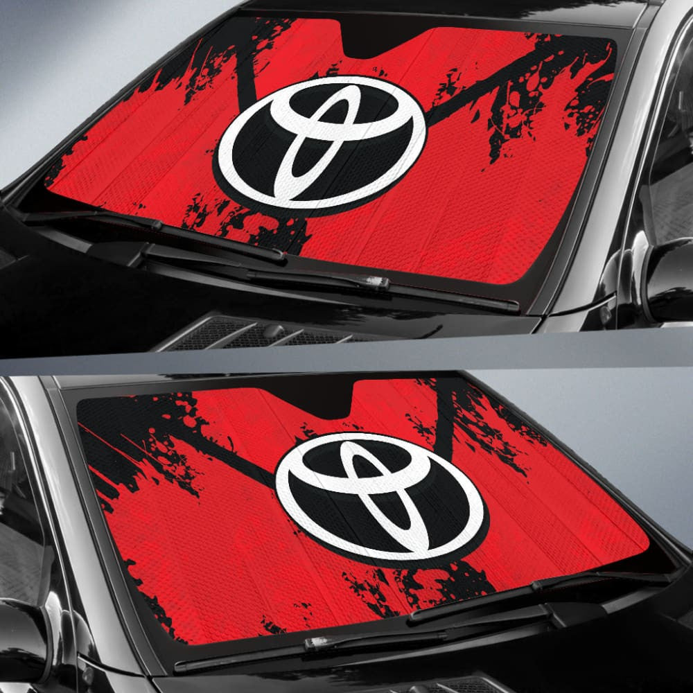 Red And Black Toyota Amazing Style Car Auto Sun Shades Custom