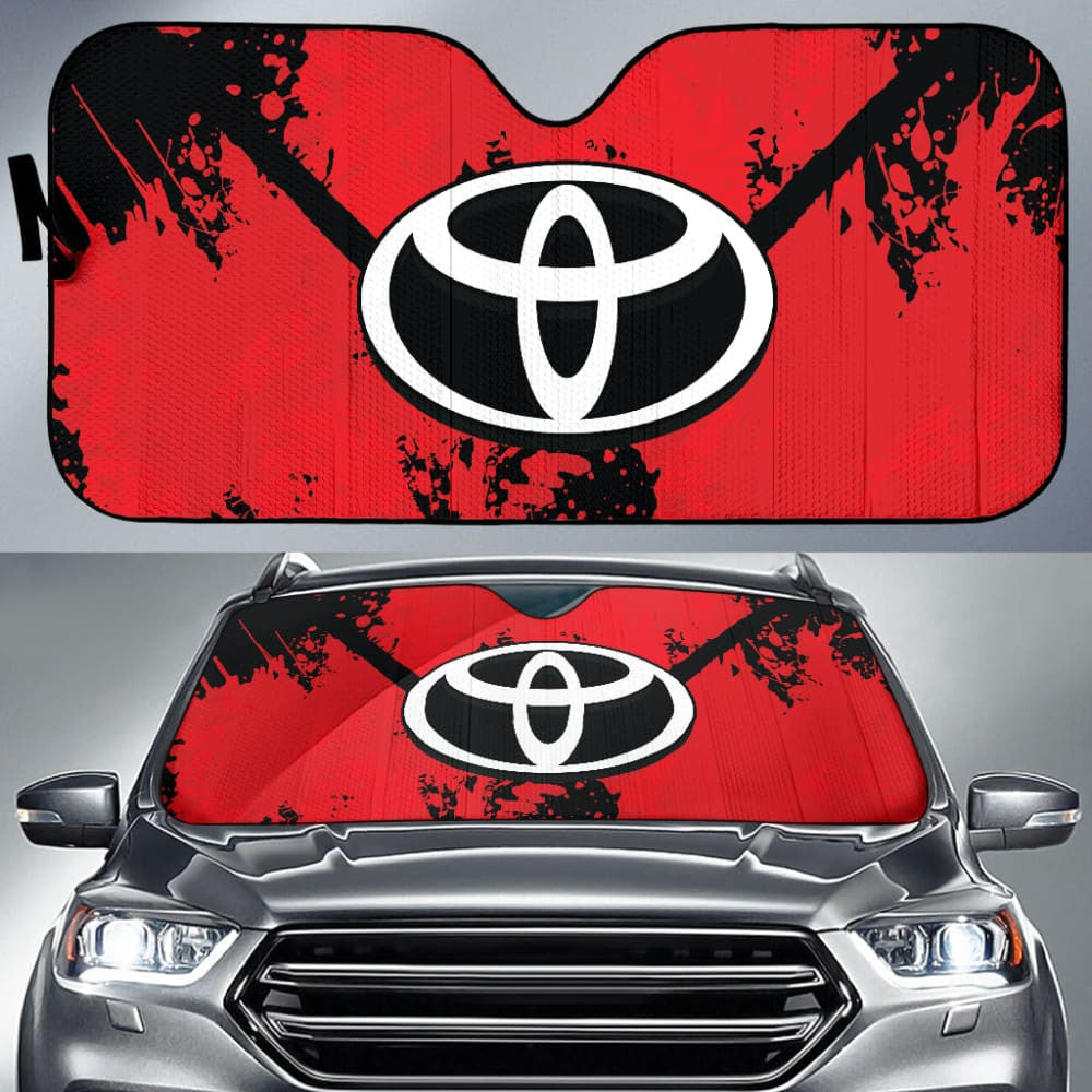Red And Black Toyota Amazing Style Car Auto Sun Shades Custom