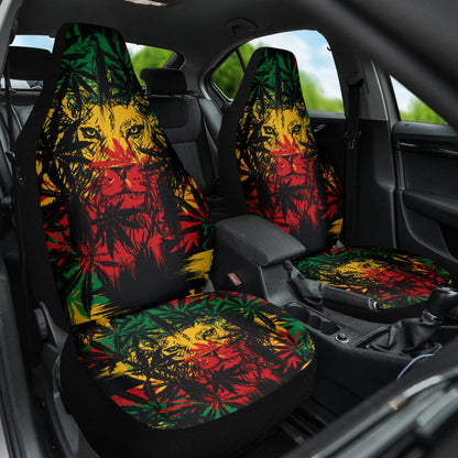 Colorful Jamaican Rasta Lions Car Seat Covers