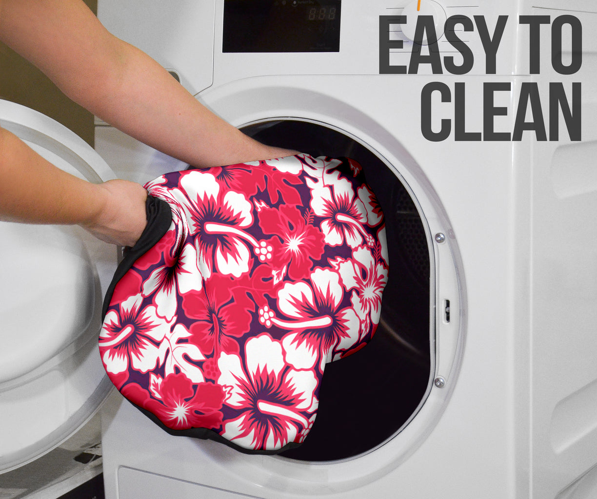 Pink Hibiscus Hawaiian Flower Pattern Car Seat Covers