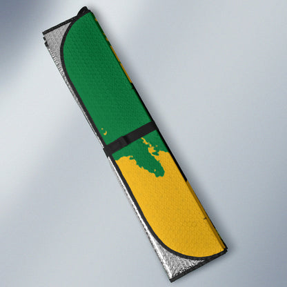 Jamaica Lion Flag Grunge Car Auto Sun Shades