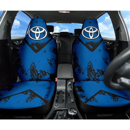 Blue And Black Toyota Amazing Style Car Seat Covers Custom