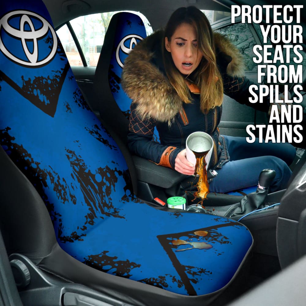 Blue And Black Toyota Amazing Style Car Seat Covers Custom