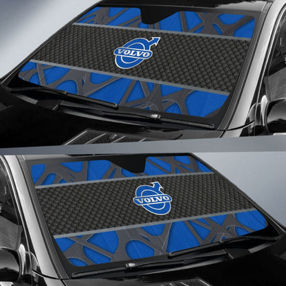 Amazing Volvo Black And Blue Themed Printed Car Auto Sun Shades