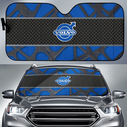 Amazing Volvo Black And Blue Themed Printed Car Auto Sun Shades