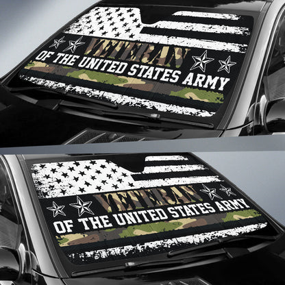 American Flag Camo Proud Us Army Veteran Car Auto Sun Shades