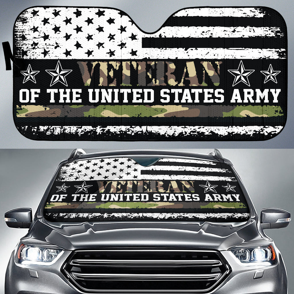 American Flag Camo Proud Us Army Veteran Car Auto Sun Shades