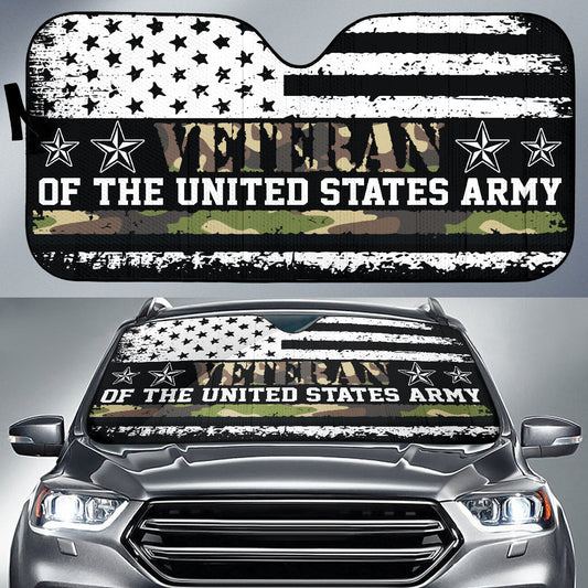 American Flag Camo Proud Us Army Veteran Car Auto Sun Shades