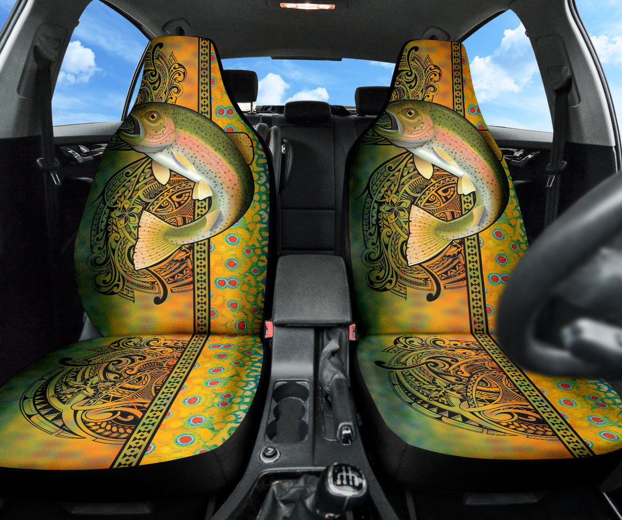 Amazing Gift Idea Trout Fish Colorful Pattern Car Seat Covers