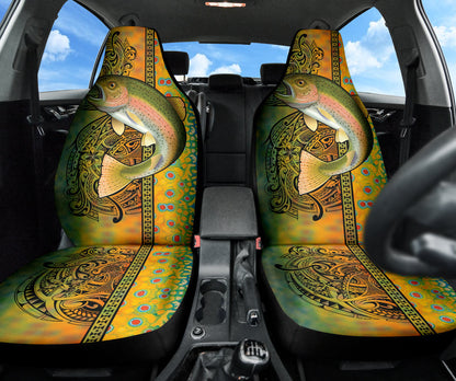 Amazing Gift Idea Trout Fish Colorful Pattern Car Seat Covers