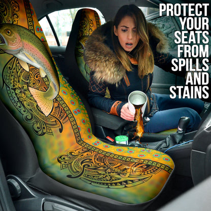 Amazing Gift Idea Trout Fish Colorful Pattern Car Seat Covers