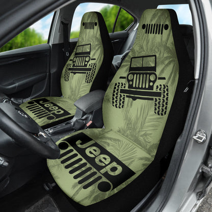 Jeep Offroad Drabolive Black Beach Palms Car Seat Covers Style