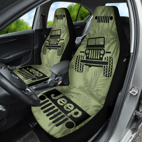 Jeep Offroad Drabolive Black Beach Palms Car Seat Covers Style
