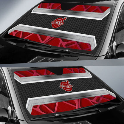 Amazing Volvo Red Black Themed Printed Car Auto Sun Shades