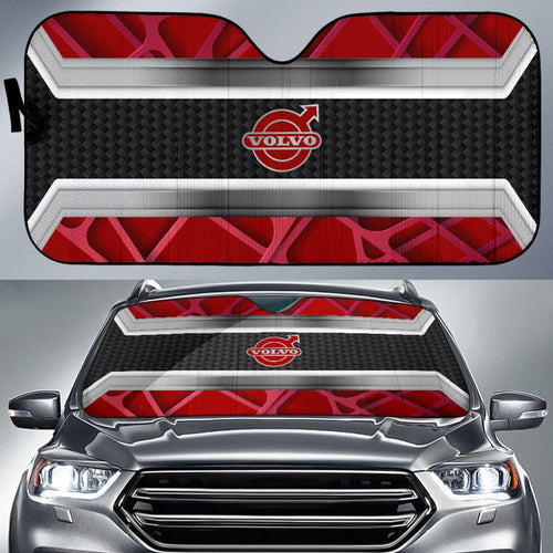 Amazing Volvo Red Black Themed Printed Car Auto Sun Shades
