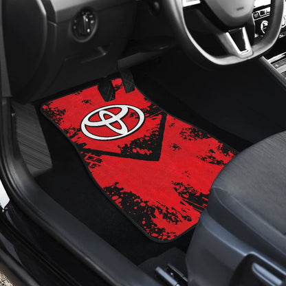 Red And Black Toyota Amazing Style Car Floor Mats Custom