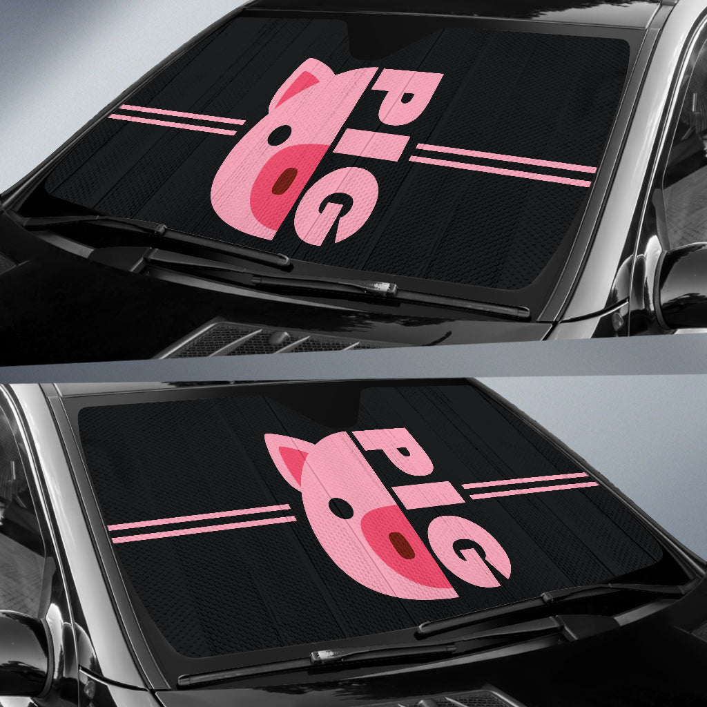 Pink Pig Lovers Car Auto Sun Shades