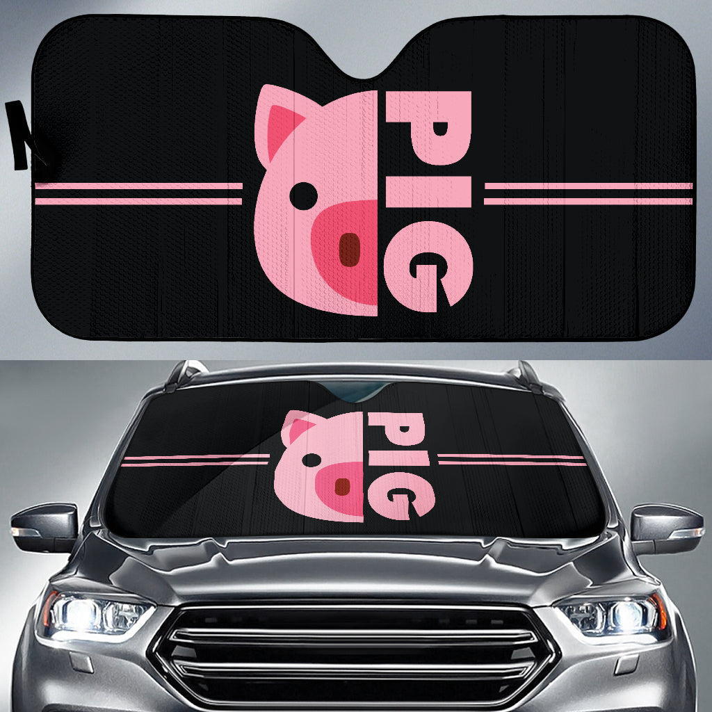 Pink Pig Lovers Car Auto Sun Shades