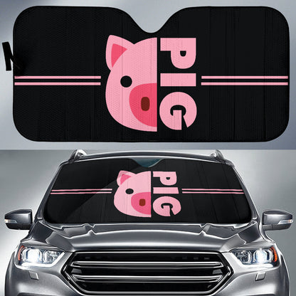 Pink Pig Lovers Car Auto Sun Shades
