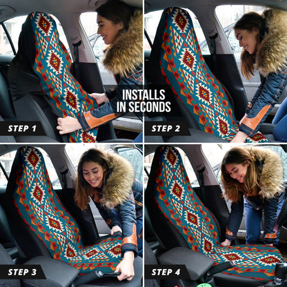 Colorful Boho Chic Bohemian Aztec Car Seat Covers