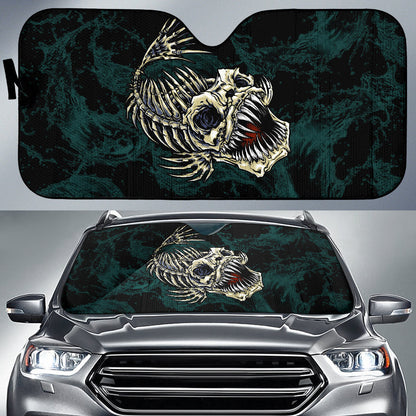 Fish Bone Fishing Wave Effect Car Auto Sun Shades