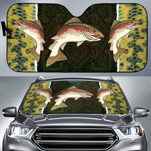 Amazing Gift Idea Trout Fish Pattern Car Auto Sun Shades