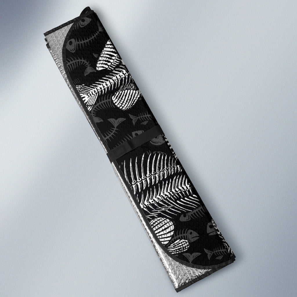 Fish Bone Pattern Fishing Car Auto Sun Shades
