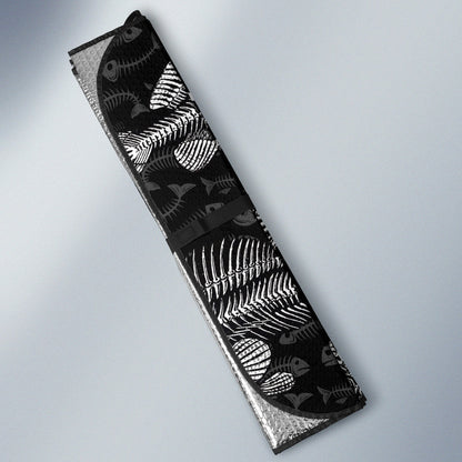 Fish Bone Pattern Fishing Car Auto Sun Shades