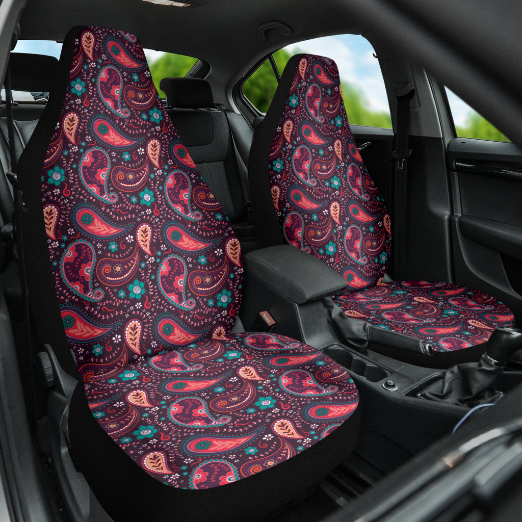 Pink Paisley Pattern Car Seat Covers
