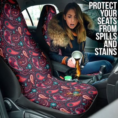 Pink Paisley Pattern Car Seat Covers