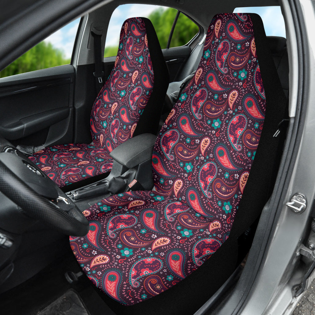 Pink Paisley Pattern Car Seat Covers