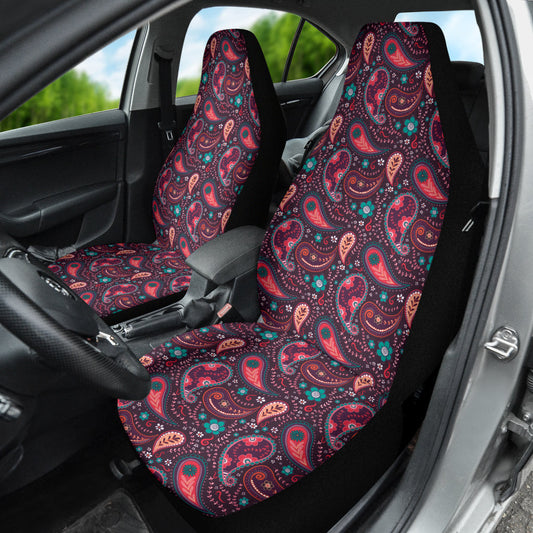 Pink Paisley Pattern Car Seat Covers