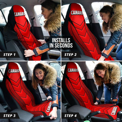 Camaro Red Car Seat Covers