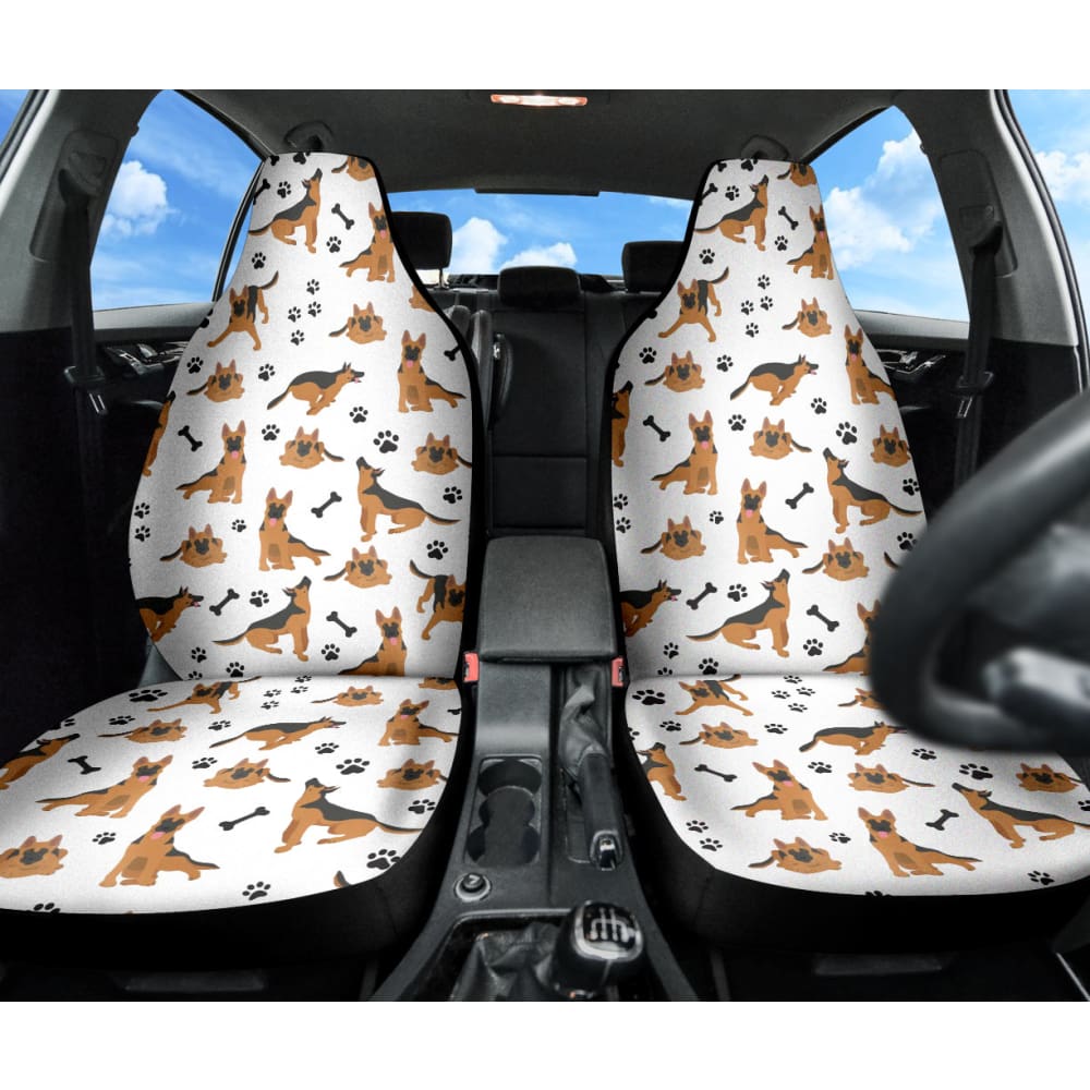 German Shepherd Print Car Seat Covers