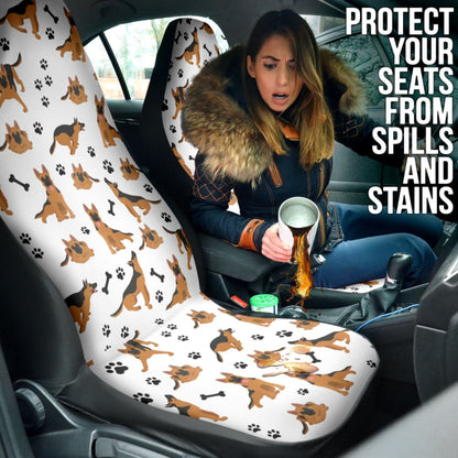 German Shepherd Print Car Seat Covers