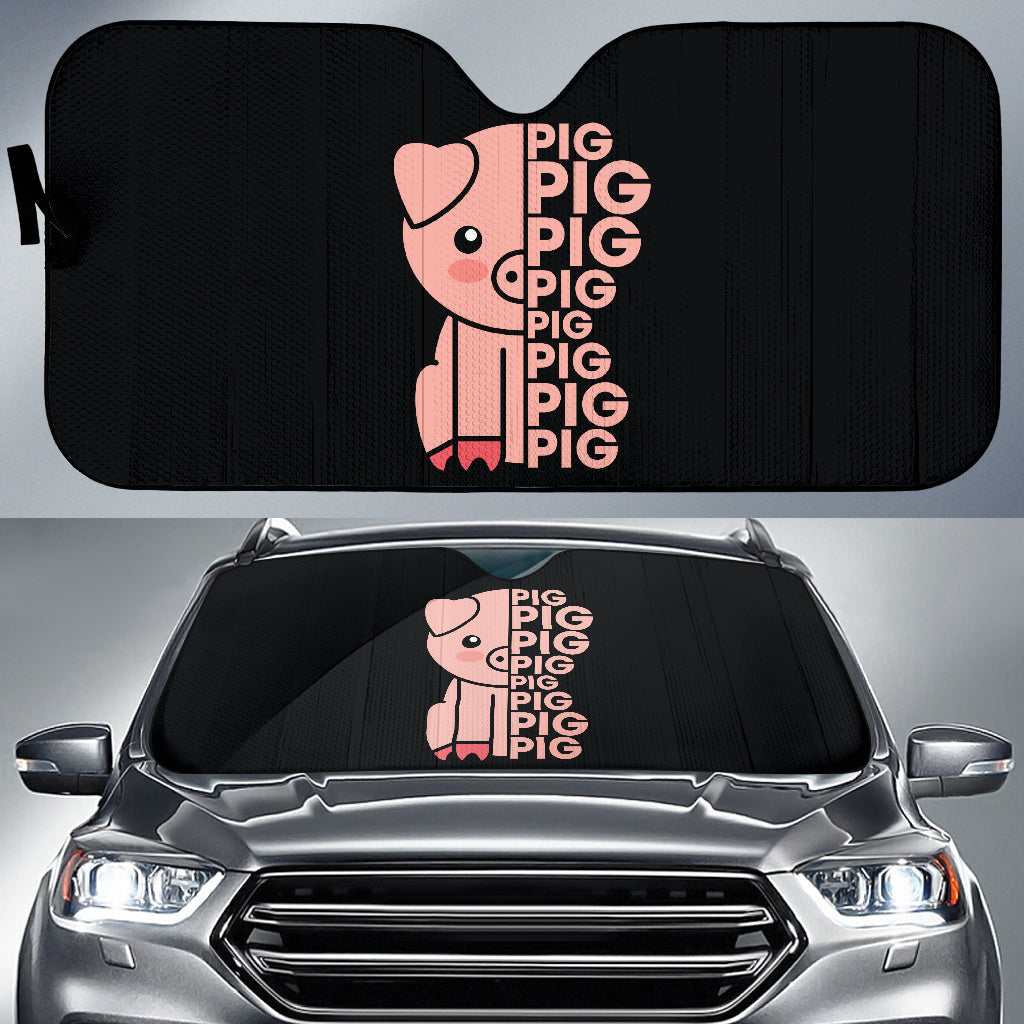 Lovely Pig Car Auto Sun Shades