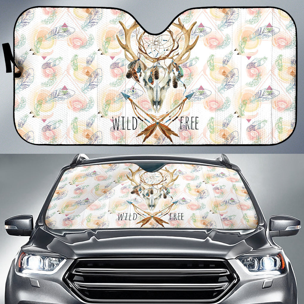Deer Boho Dream Catcher Wild Free Car Auto Sun Shades