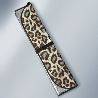 Leopard Gray Skin Car Auto Sun Shades