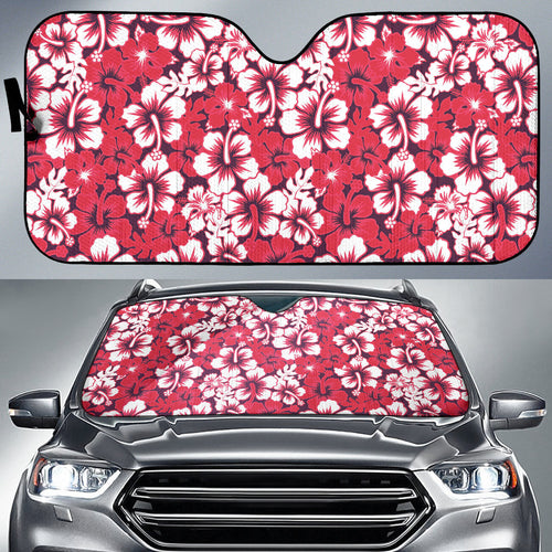 Pink Hibiscus Hawaiian Flower Pattern Car Auto Sun Shades