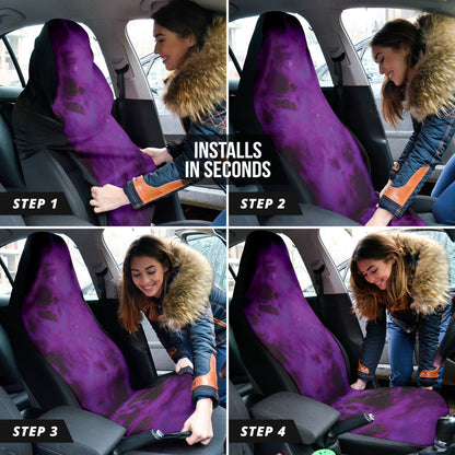 Purple Tie Dye Grunge Car Seat Covers Car Accessories Style