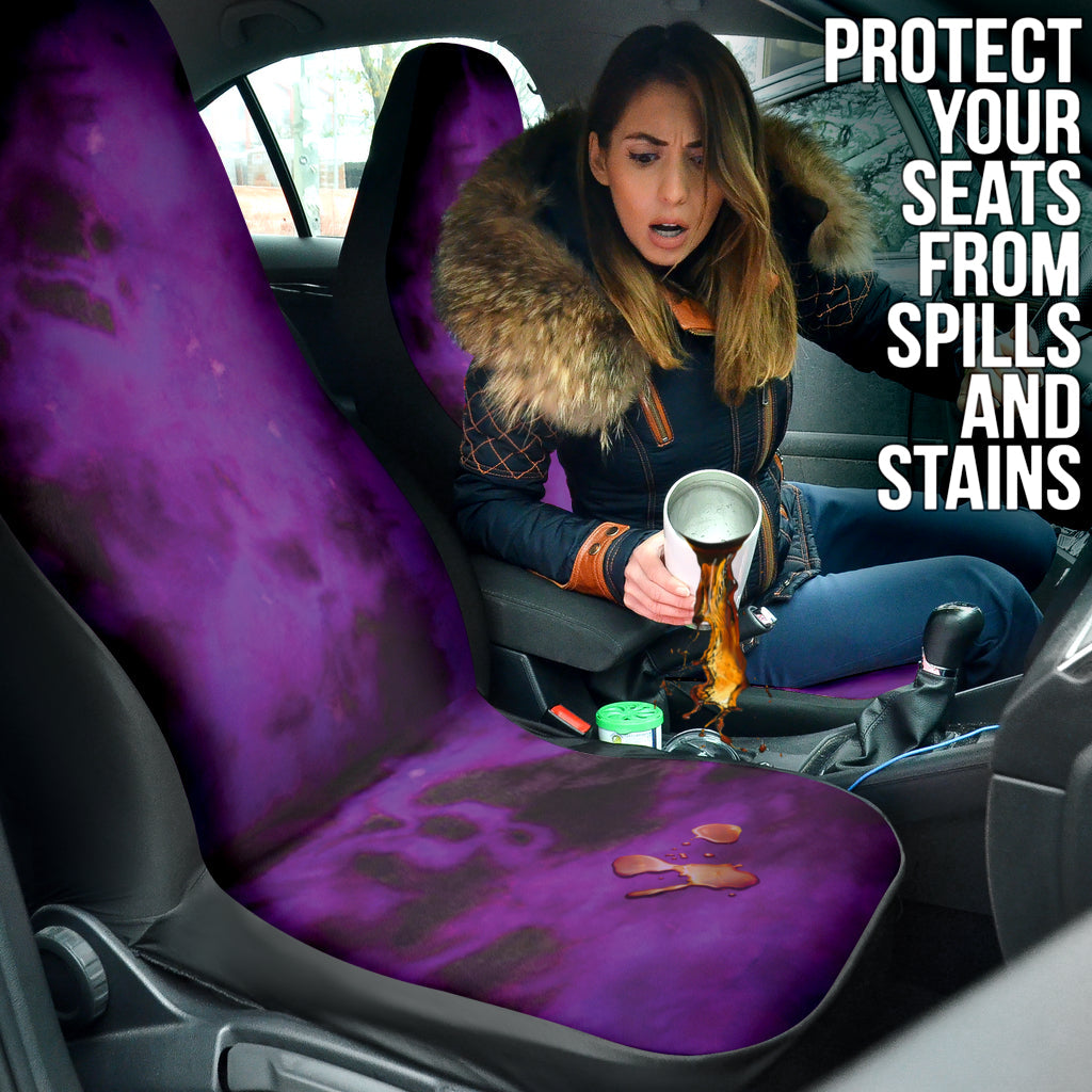 Purple Tie Dye Grunge Car Seat Covers Car Accessories Style