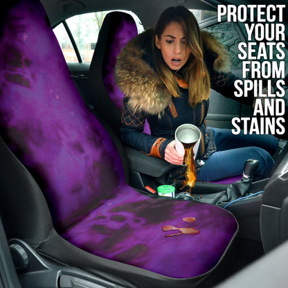 Purple Tie Dye Grunge Car Seat Covers Car Accessories Style